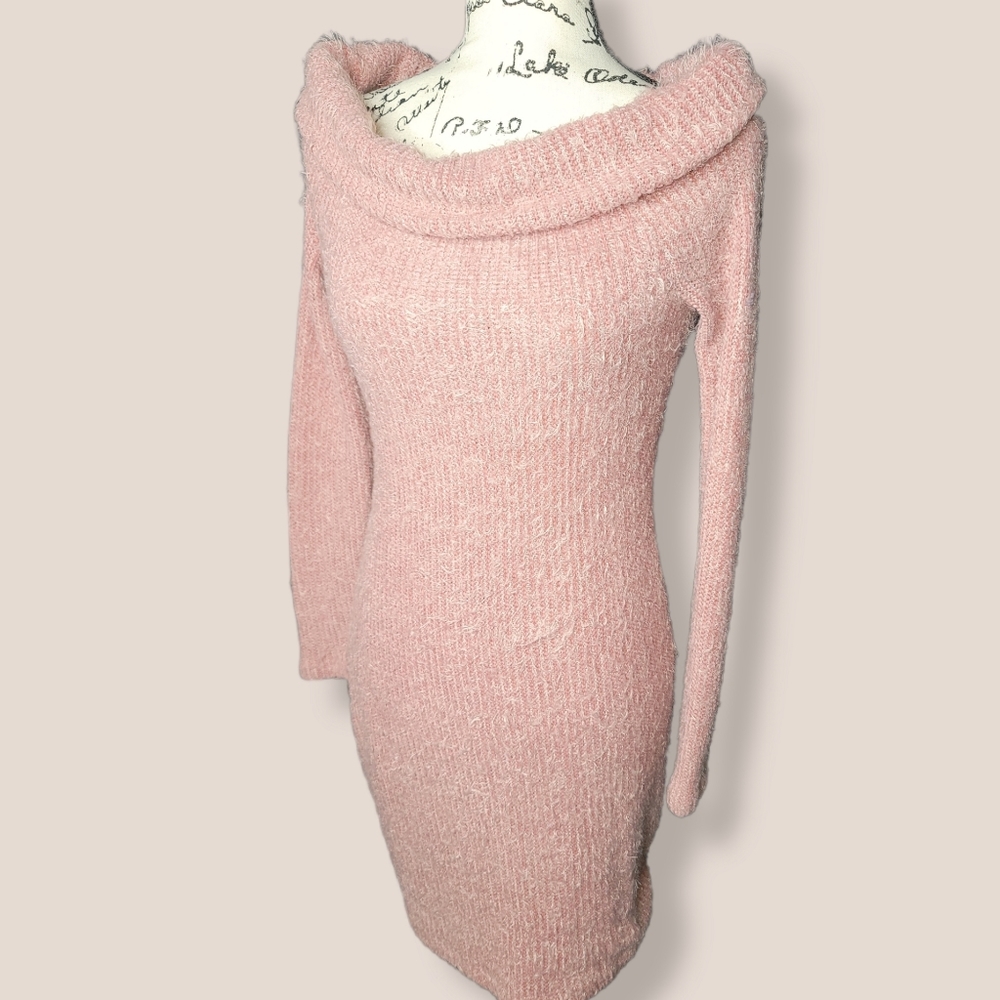 Light Pink Sweater Dress
